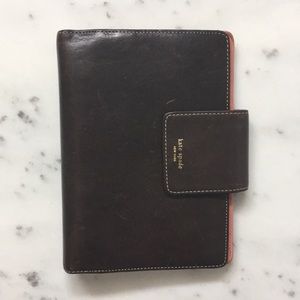 Kate Spade Dark Brown Leather Agenda Planner